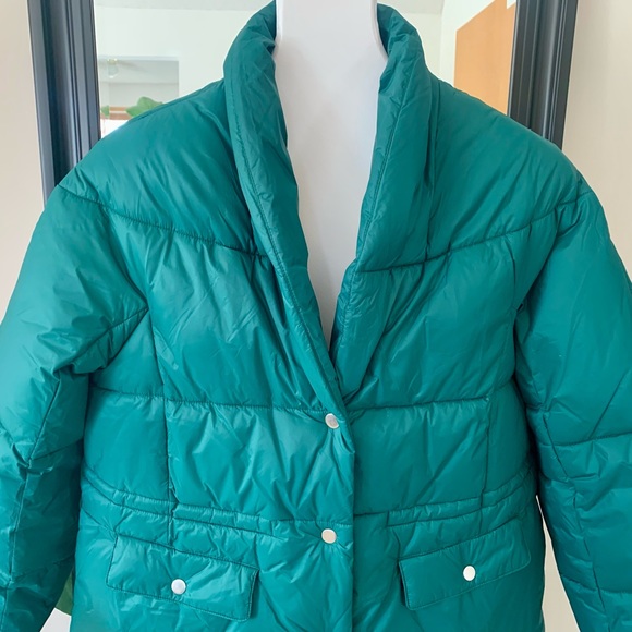 J. CREW Teal Signature Puffer Coat - Picture 4 of 8